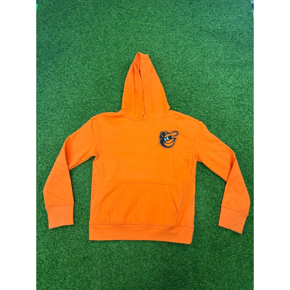 Baltimore Orioles Youth Hoodie Orange How Bout Dem Birds Sweatshirt Size L 10/12
